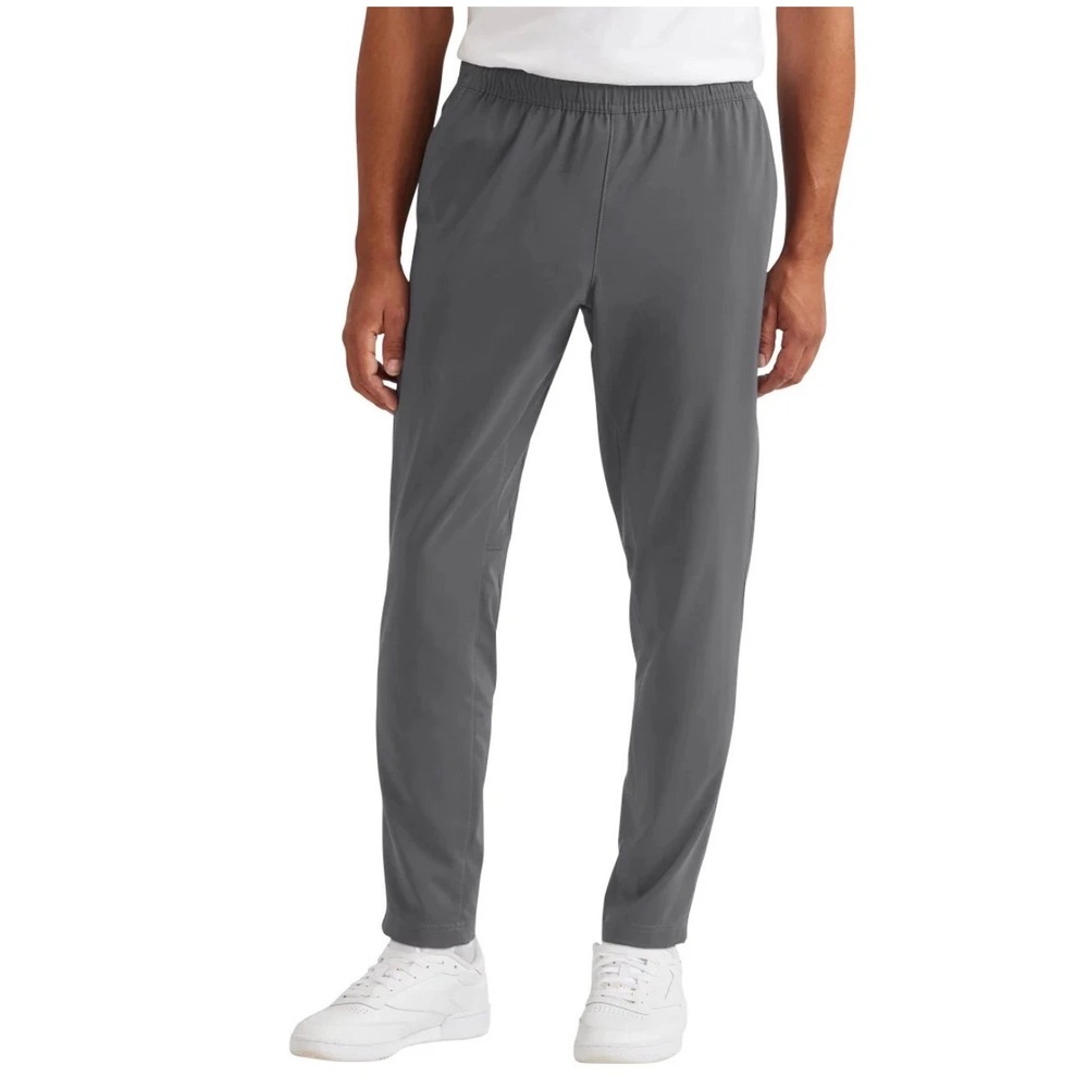Eddie Bauer Mens Woven Pants Gray XXL Elastic Waist Mesh Lined Tapered Gorpcore